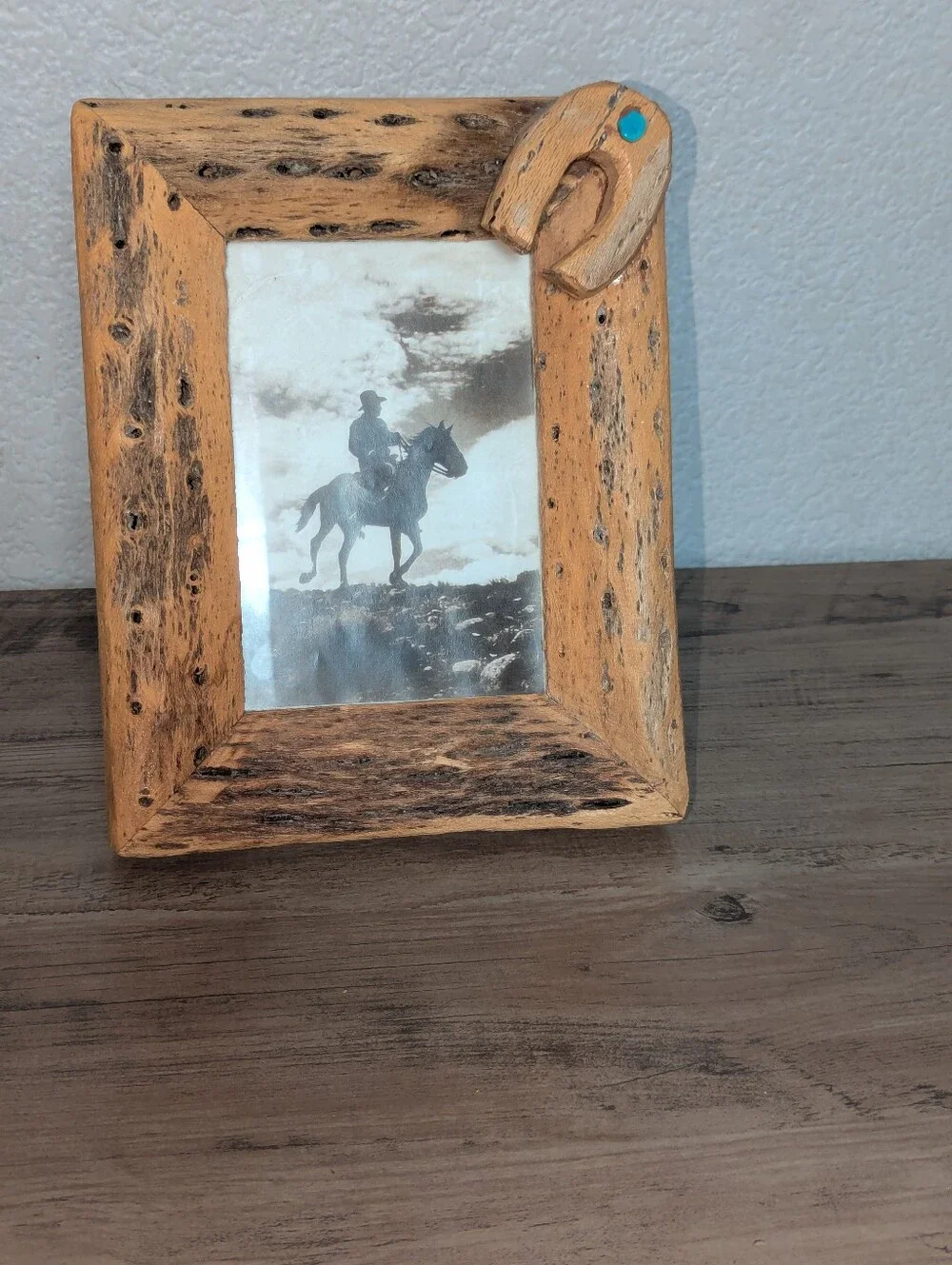 Vintage Handcrafted Cholla Wood Western Picture Frame